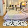 Cute carpet bedroom plush bedside blanket ins floor mat