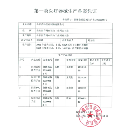 英科医疗一次性丁腈手套加厚耐用型食品级餐饮橡胶家用实验室检查