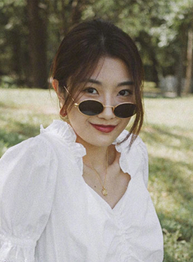 超轻复古墨镜男潮港味网红眼镜街拍小框椭圆形夏季防晒太阳镜女款