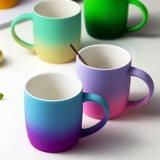 Цветовая глазированная керамическая чашка на заказ логотип логотип Cust Cust Custom Dist Cup Cup Creative Mug Carving Milk Cup