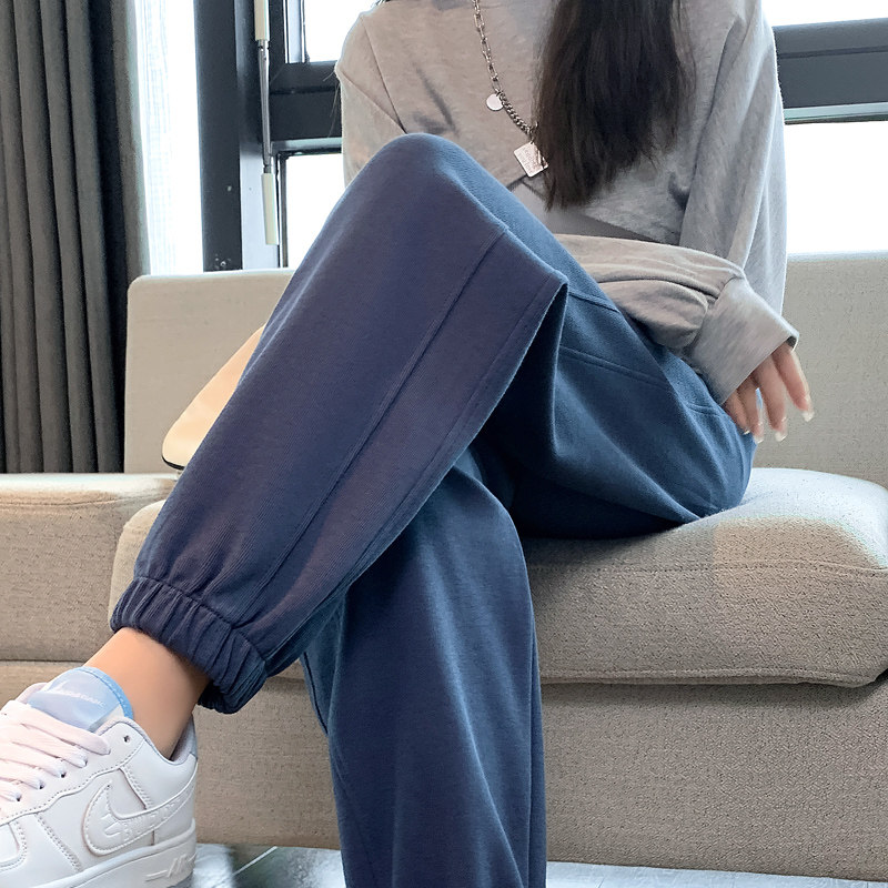 春秋宽松束脚九分灯笼加绒休闲裤子 漫在路上休闲裤