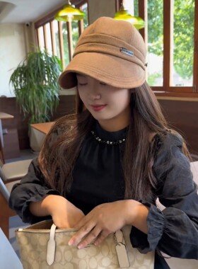 秋冬女大檐防风保暖显脸小渔夫帽