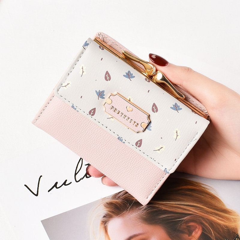 女可爱日系少女多层小折叠心小钱包 奔蕾钱包