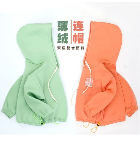 Осенняя детская утепленная толстовка подходит для мужчин и женщин с капюшоном, куртка для школьников, в корейском стиле, подходит для подростков