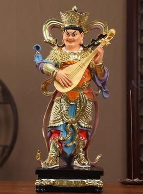 厂家直销树脂四大天王19寸48厘米古彩四大天王佛像托塔李天王神像