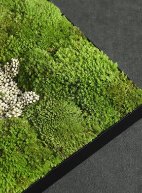 天青苔绿 新中式田园几何永生苔藓装饰品 样板间客厅茶几艺术摆件