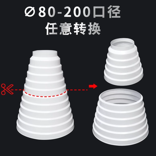 Церамативный капюшон фольга Выхлопная труба переменная диаметр Кругя кухонная дымовая выхлопная труба преобразование головки