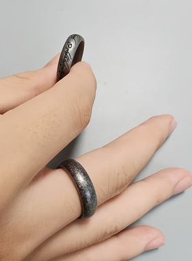 欧美时尚复古风哑光戒指