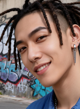 欧美说唱街舞男式耳环