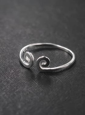 纯银五百年戒指男款紧箍咒指环