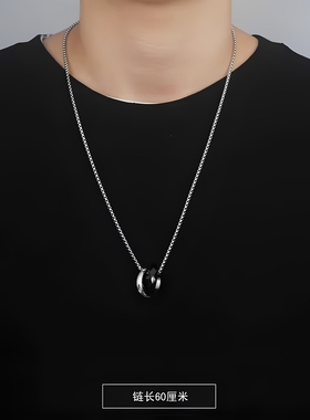欧美男士项链韩版刻字吊坠