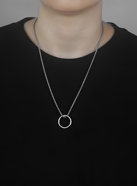 欧美极简几何潮男项链