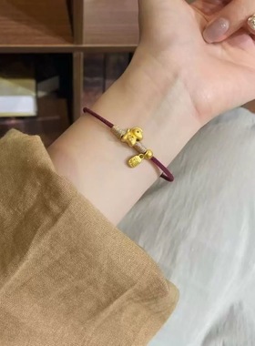 2026马年手工编织本命年红绳马上有钱新年好运红色手绳手链手串礼