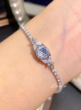 直播热卖爆闪帕绿烟花切璀璨蝴蝶手链时尚轻奢蔷薇花满钻手链