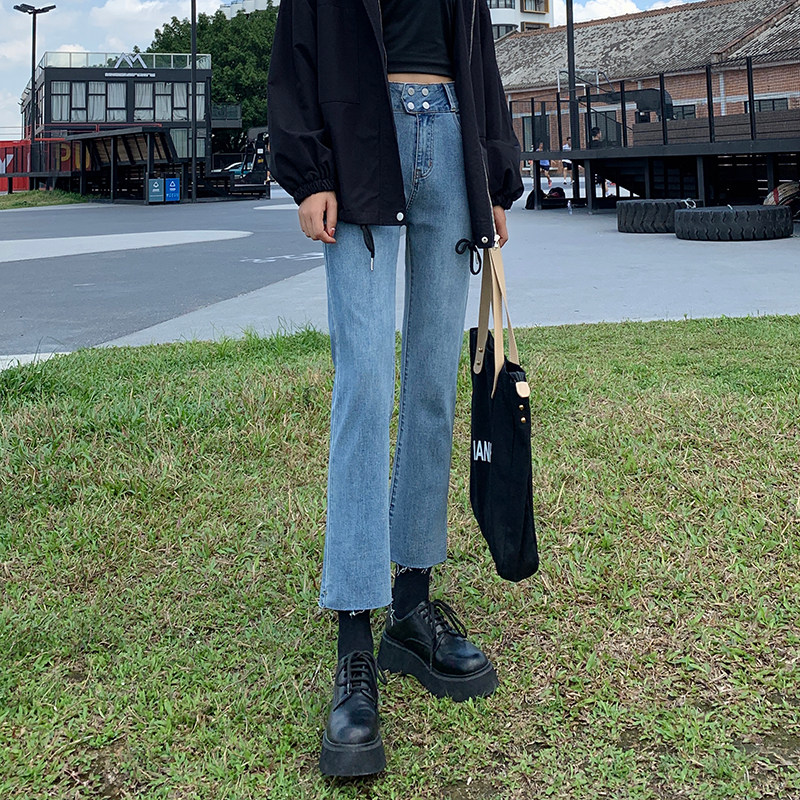 高腰显瘦2020新款韩版宽松牛仔裤 caiwinking牛仔裤