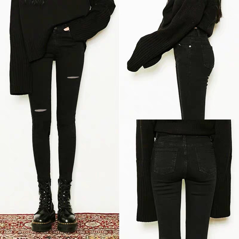 2020新款夏季高腰韩版修身牛仔裤 caiwinking牛仔裤