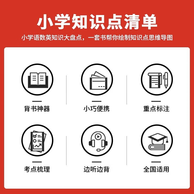 海淀名师划重点小学语文基础知识大全数学公式定律应用题解题技巧英语阅读单词语法必背词汇好词好句好段作文写作素材积累口袋书