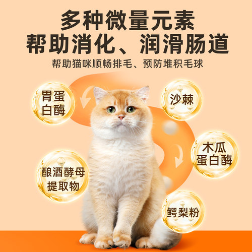 普安特化毛球片猫草猫咪专用化毛膏消化温和排毛去毛吐毛球化猫片 - 图2