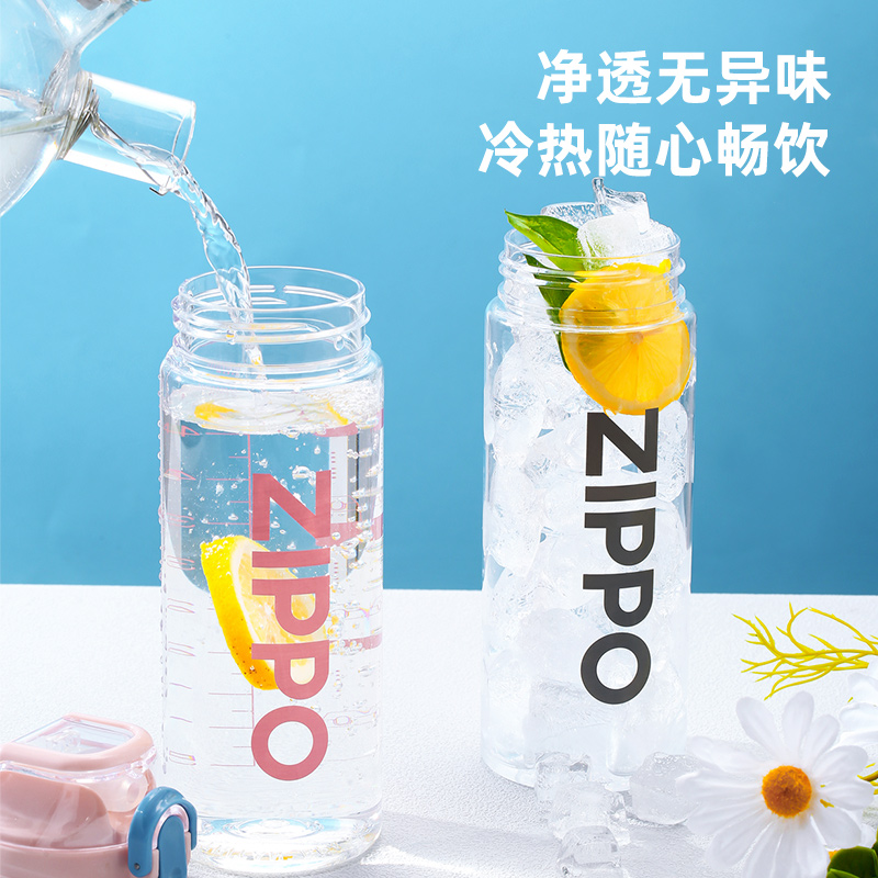 Zippo吸管杯女生夏季高颜值水杯子孕妇产妇专用便携儿童学生水壶