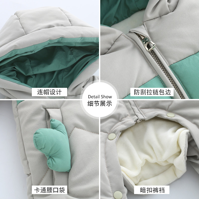 婴儿加厚连体衣秋冬新生冬季 努米熊连身衣/爬服/哈衣
