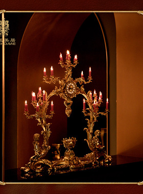 凤凰美居大摆件别墅奢华座钟纯铜