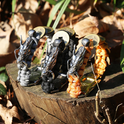 新品伞绳手链小刀多功能荒野求生装备防身战术随身户外生存手环刀 - 图2