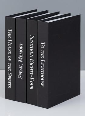 假书摆件装饰品简约现代彷真书盒道具书柜架轻奢北欧风格模型摆设