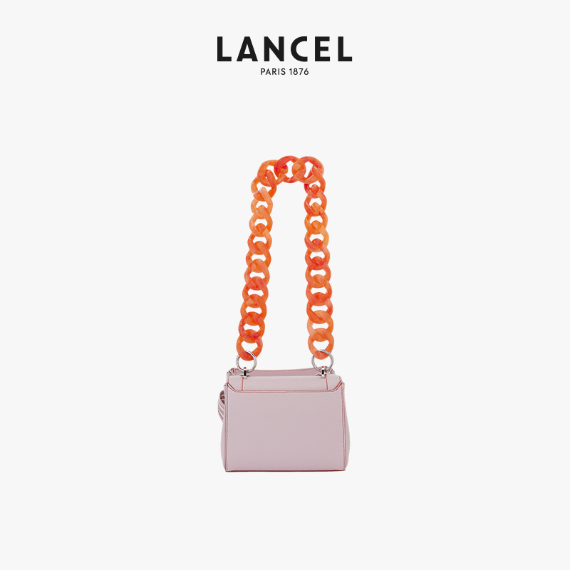 LANCEL/兰姿 Ninon链条包 夸张大链条 ins风小方包 PINK小粉包 - 图3