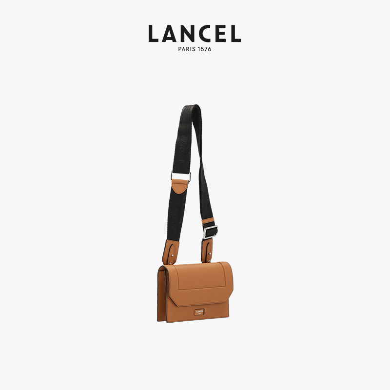 LANCEL/兰姿 Ninon迷你单肩斜挎包 粒面牛皮信封包 纯色简约 - 图1