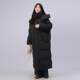 All-match solid color loose long over-knee down jacket