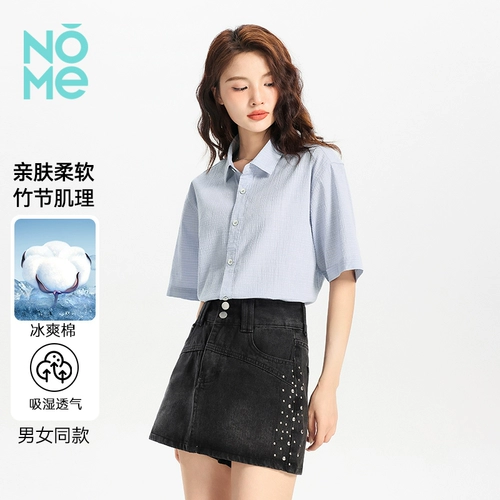 NOME（服饰） Летняя японская рубашка для влюбленных, свободный крой, в западном стиле