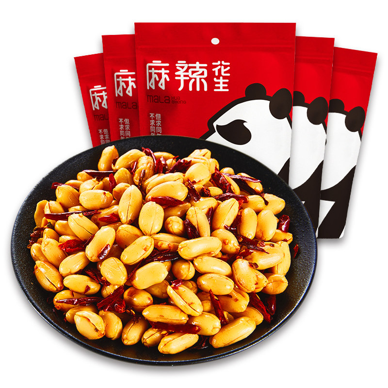 江湖铺子岳云鹏120g*5袋 江湖铺子花生