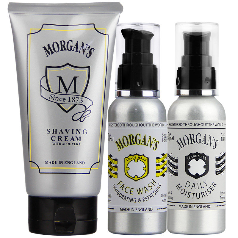 英国morgans摩根斯洁面乳剃须膏 morgans旗舰男士护理套装