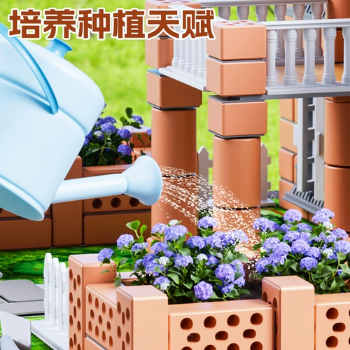 Конструктор дома с глиняной черепицей, детская игрушка, вилла, «сделай сам», подарок на день рождения