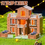 Конструктор дома с глиняной черепицей, детская игрушка, вилла, «сделай сам», подарок на день рождения