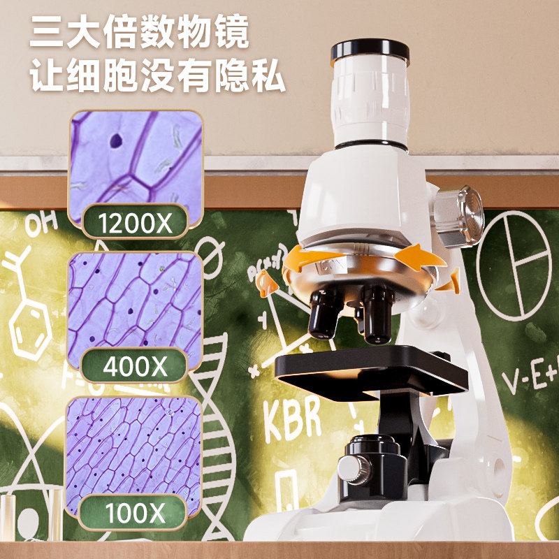 显微镜可看细菌小学生套装益智玩具 墨文母婴科学实验