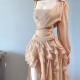 Early autumn wasteland style three-piece suit skirt