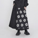 Yinmi ກາງ-ຍາວ skirt ວ່າງ A-line ສີເຂັ້ມ