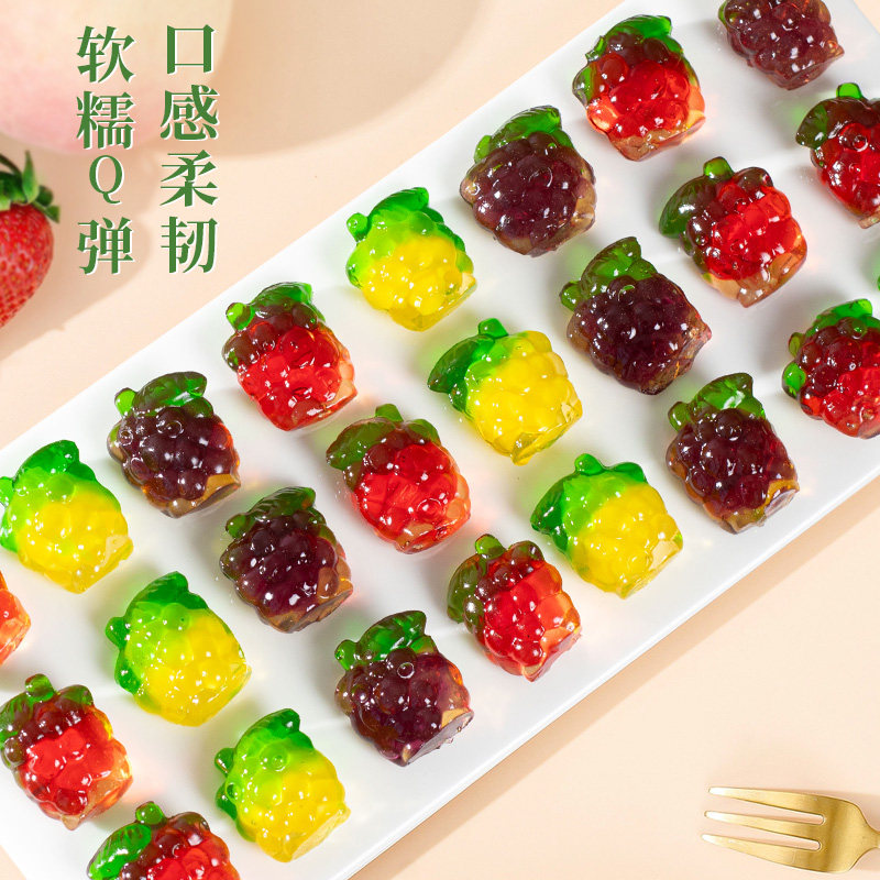 爆浆果汁软糖水果软糖果汁夹心爆浆软糖混合水果味零食喜糖糖果,淘宝优惠券,粉丝福利购,淘宝优惠卷