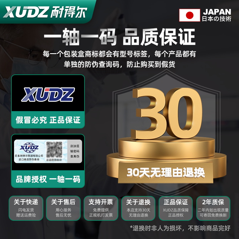 XUNDAZC不锈钢深沟球轴承 S6005ZZ S6005-2RS尺寸:25*47*12-图2