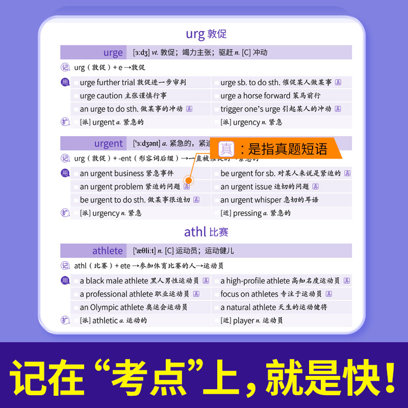 大学英语六级词汇闪过6级考试用书历年真题逐句精解全套书乱序正序版高频核心巨微英语复习资料便携口袋书单词本