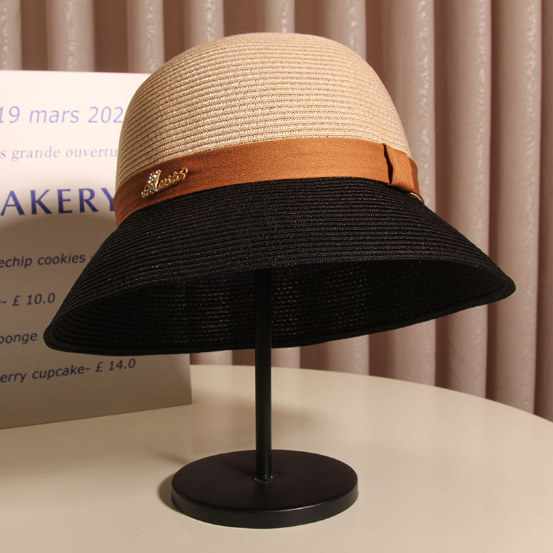 夏天法式复古优雅百搭遮阳海边草帽 古仙蔓帽子