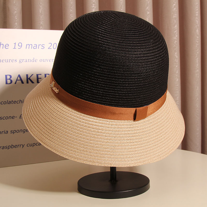 夏天法式复古优雅百搭遮阳海边草帽 古仙蔓帽子