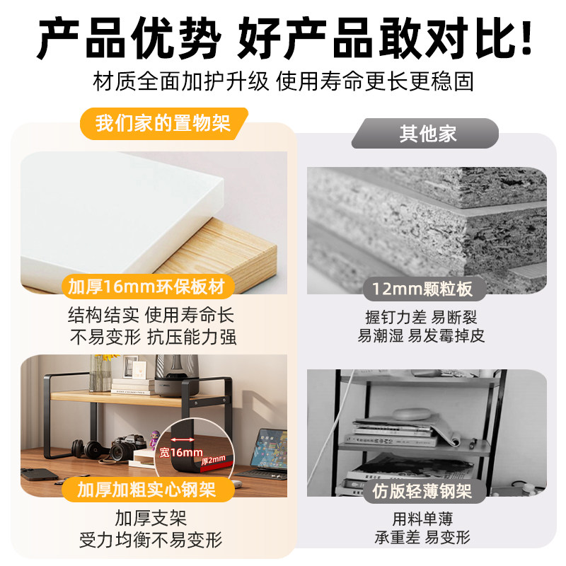 桌面置物架多层书架书桌收纳架子办公桌分层架铁艺学生宿舍桌书架