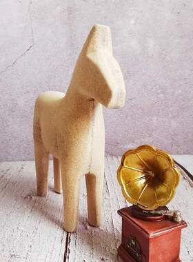 木质动物马摆件diy亲子手工自制作马赛克装饰工艺品儿童创意玩具