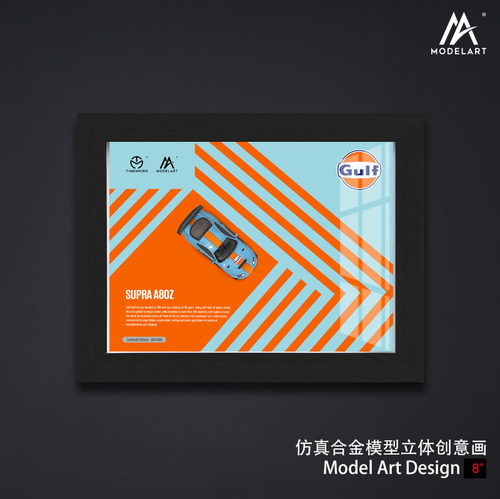 壹号站台|模艺1:64RWB964宝马mini奔驰SLS汽车模型相框立体画摆件 - 图3