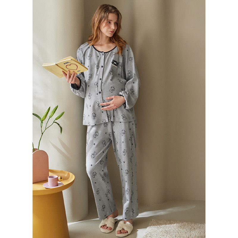 芬腾服饰月子服春秋季长袖纯棉抗菌睡衣孕妇产后全棉哺乳女家居服,淘宝优惠券,粉丝福利购,淘宝优惠卷