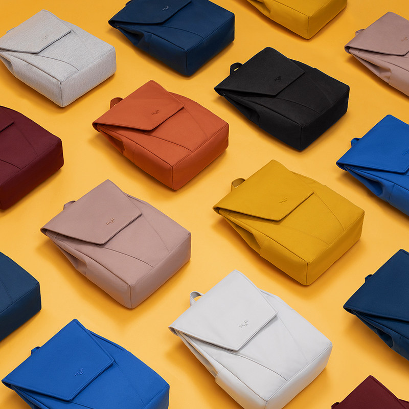 mah羊舍联名款日系简约女风双肩包 mah双肩背包