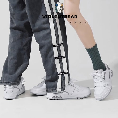 暴力熊官方旗舰店男鞋2025冬季新款低帮透气板鞋运动休闲鞋女鞋潮 - 图2