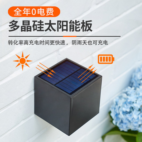 太阳能户外庭院灯洗墙灯2026新款家用阳台别墅装饰景观灯防水壁灯 - 图3
